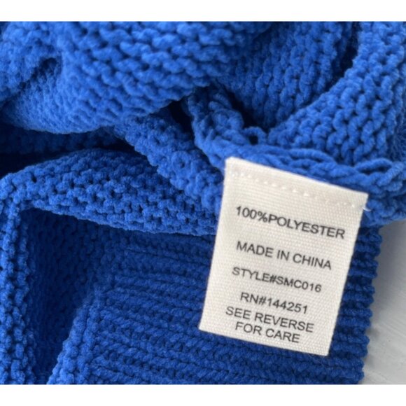 Moon & Madison Blue Button-Up Cropped Cardigan Sweater Size Small‎ - Picture 5 of 5